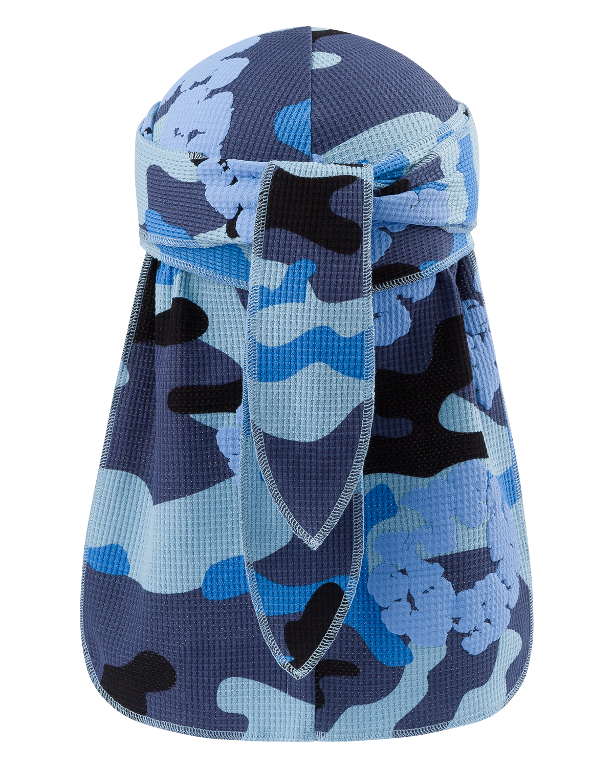 Blue Camo Cotton Wreath Durag