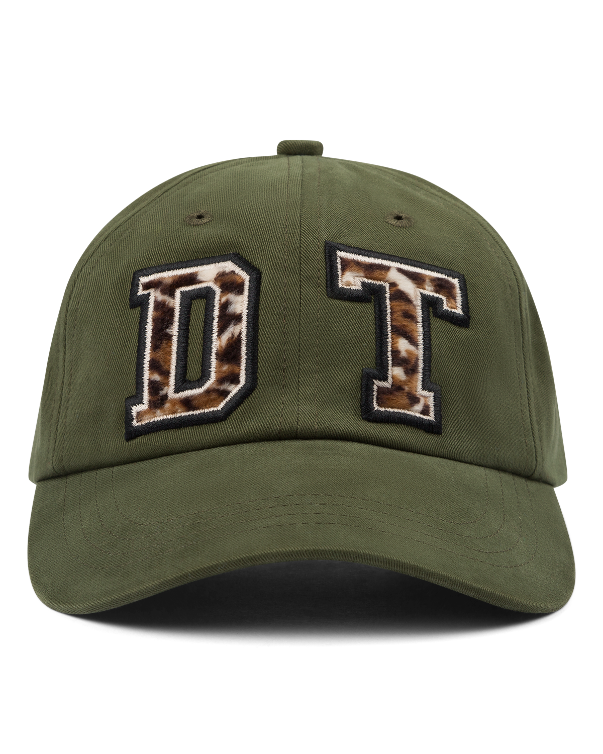 Panther Print Fur Cap Olive