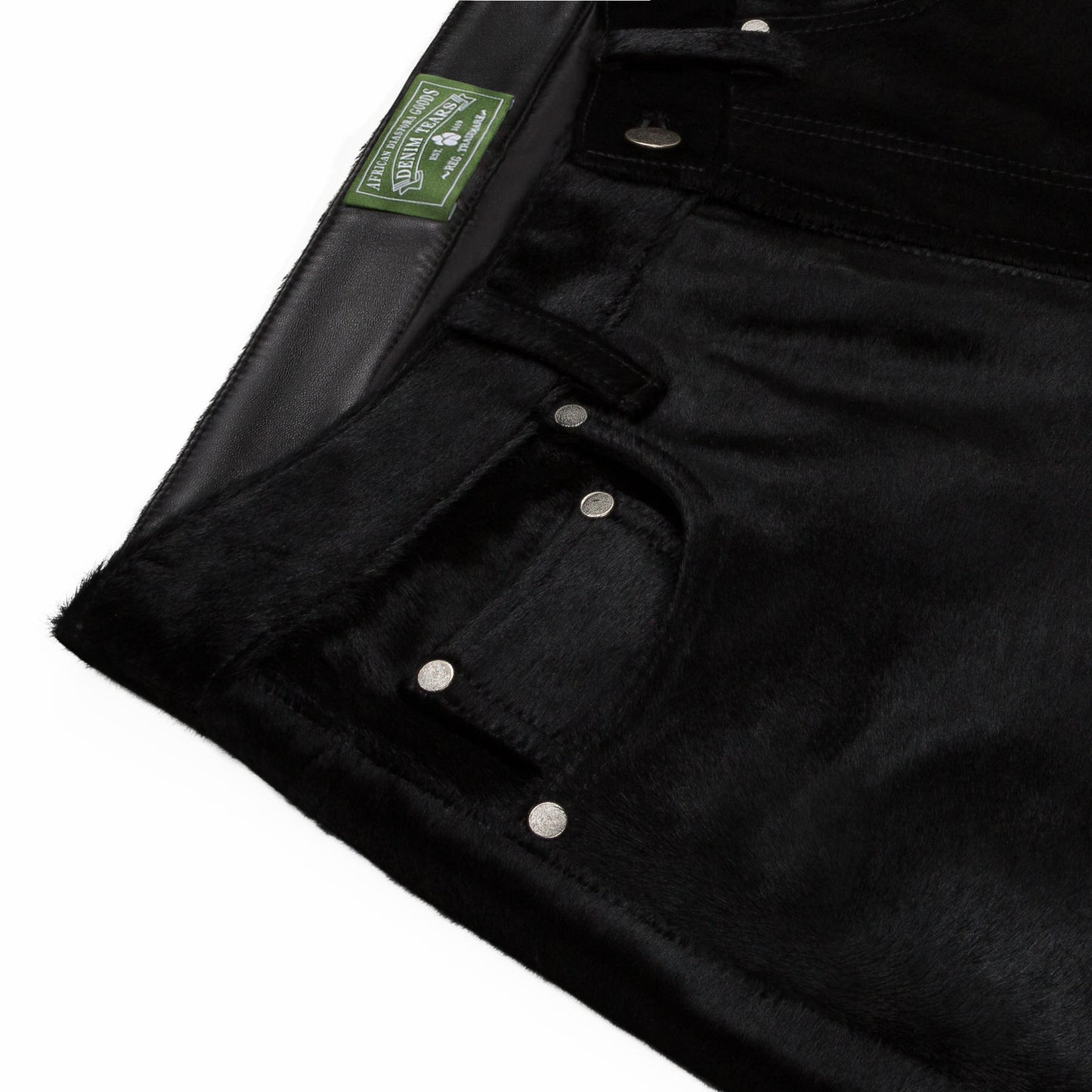 Genuine Calf Hair Pant Black