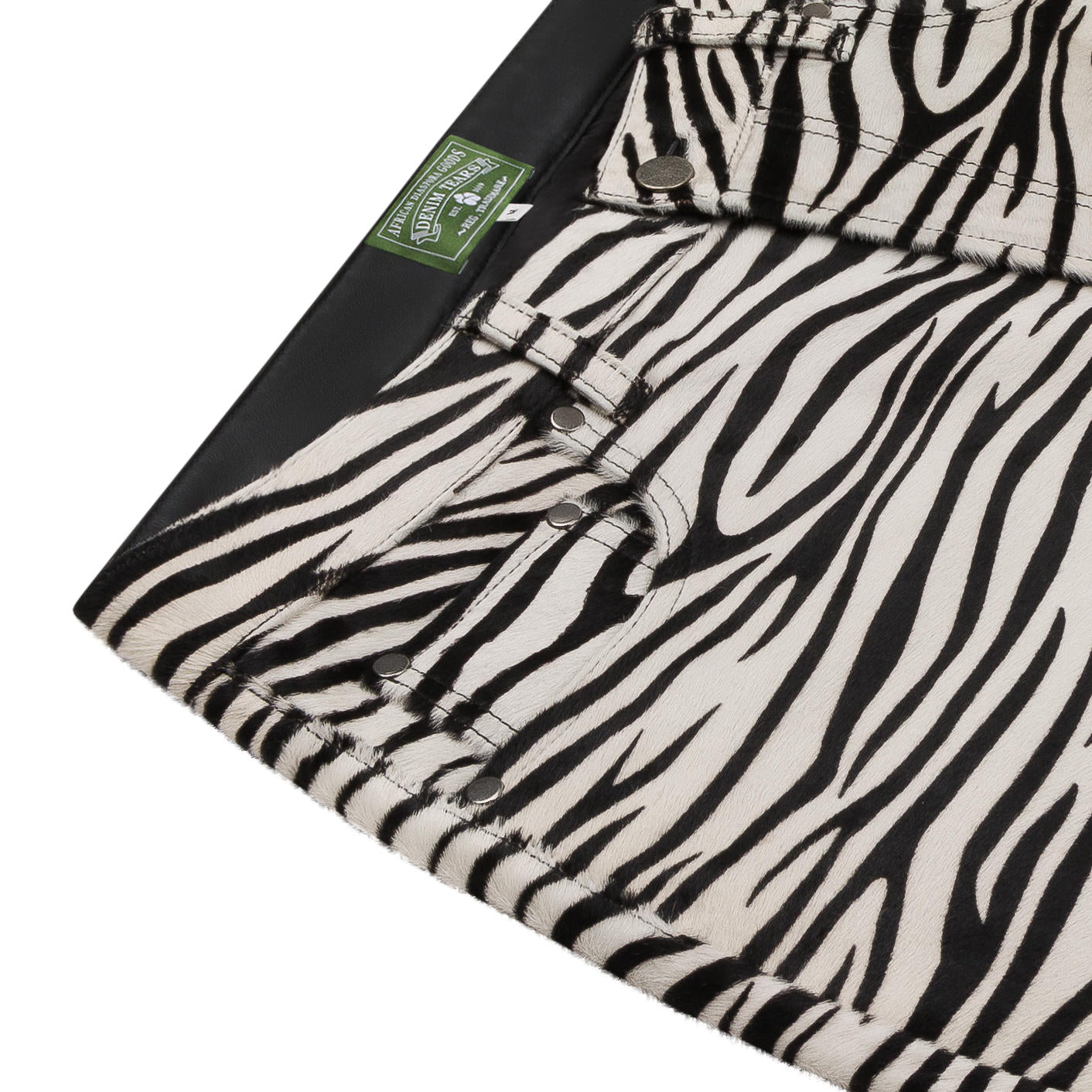 Genuine Calf Hair Pant Zebra