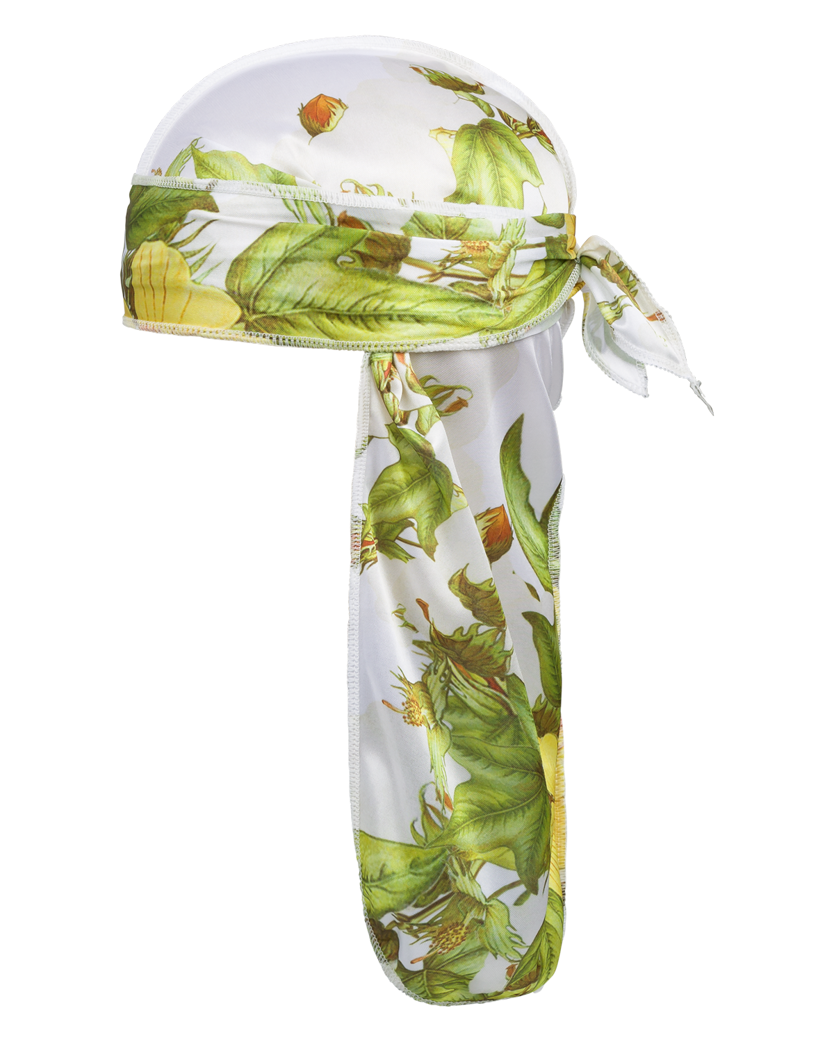 Cotton Floral Durag 3-Pack White