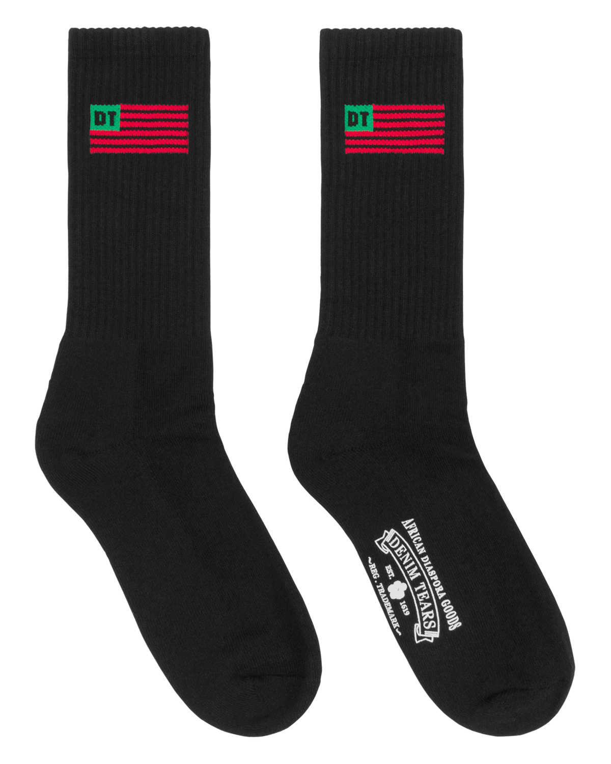 1619 Pan African American Flag 3-Pack Socks Black