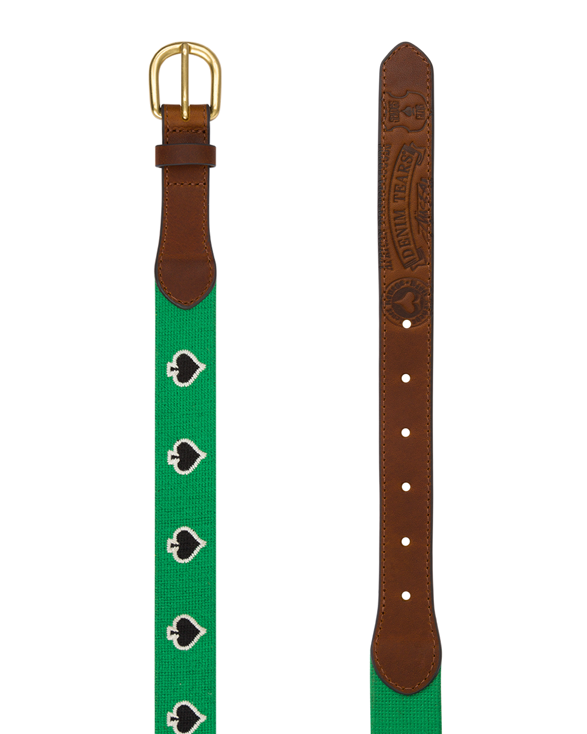 Spade Needlepoint Belt