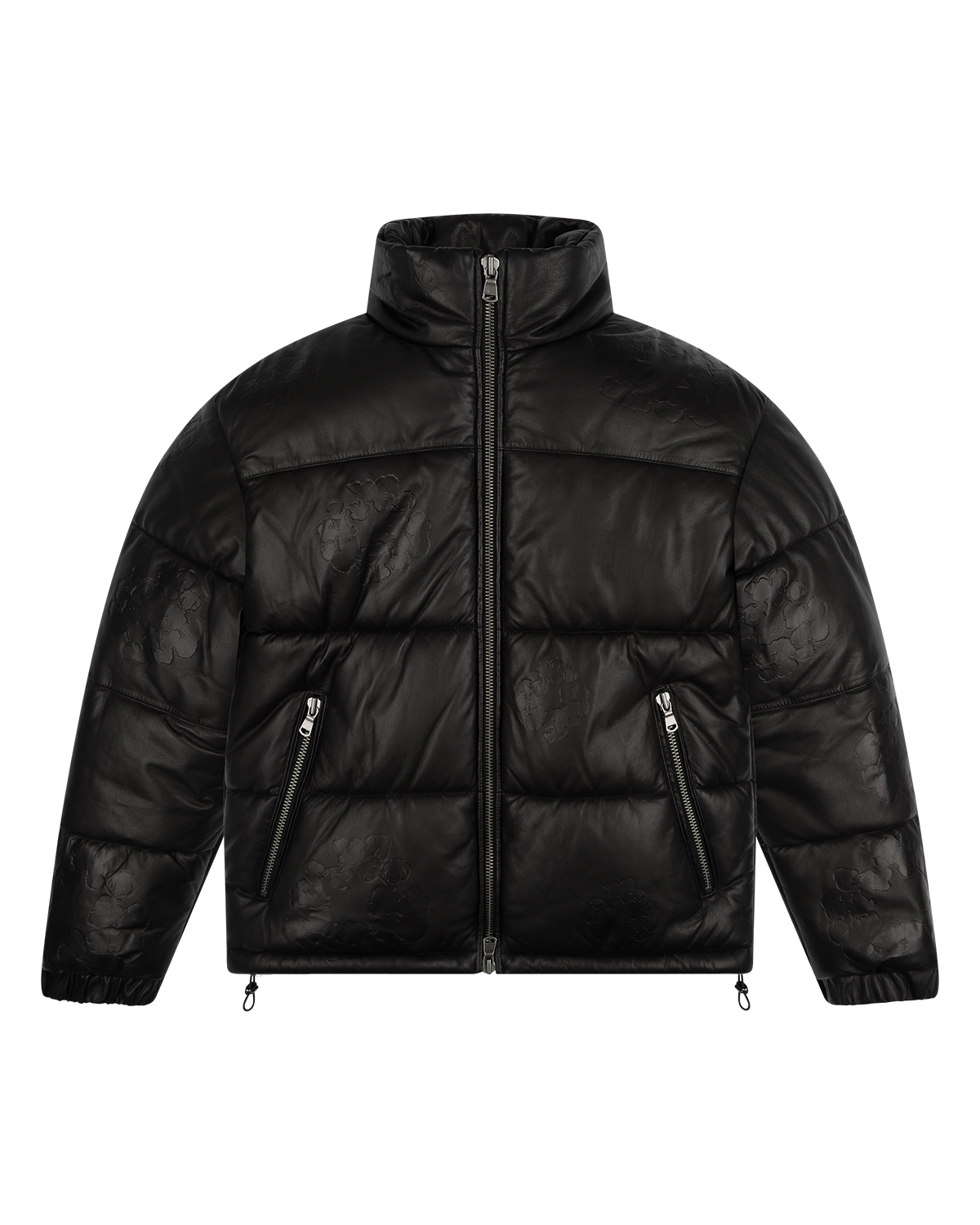 Leather Embossed Wreath Puffer