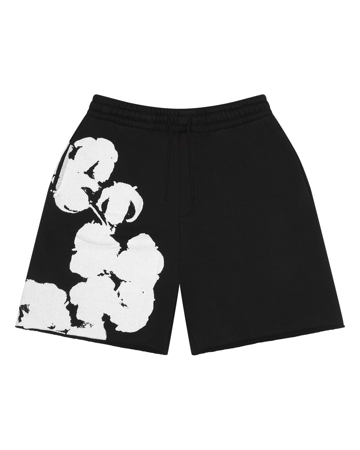 Biggie Cotton Wreath Sweat Shorts Black