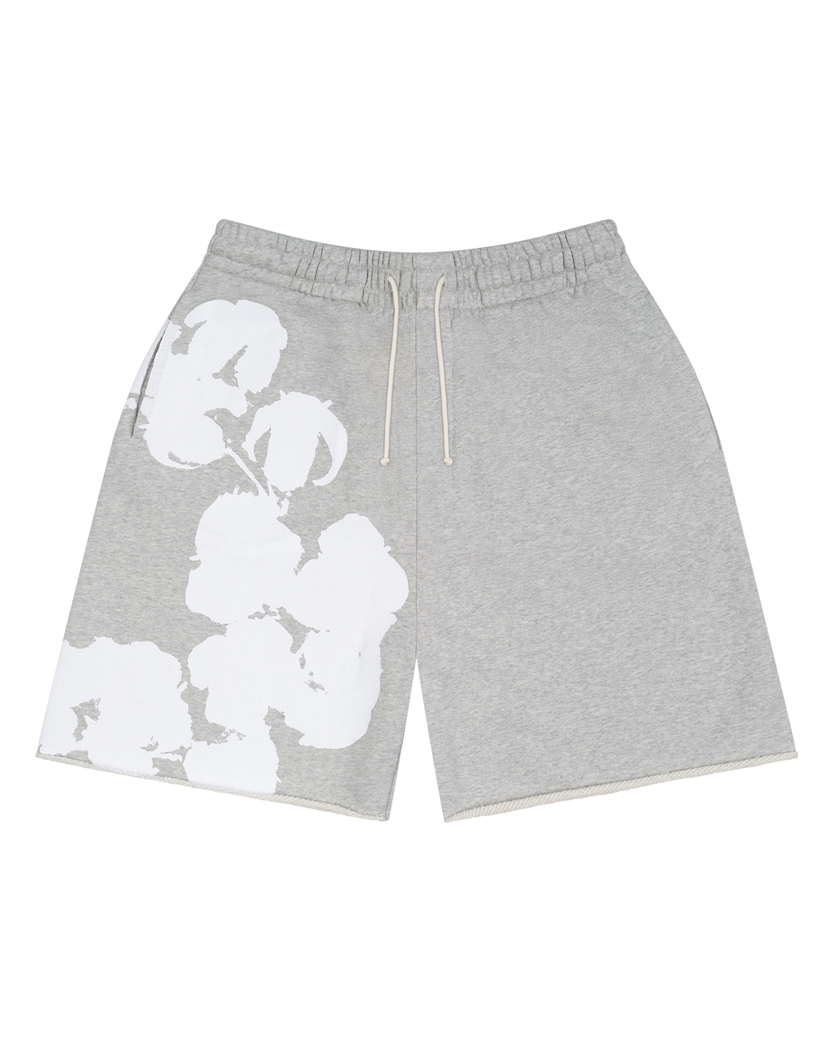 Biggie Cotton Wreath Sweat Shorts Grey