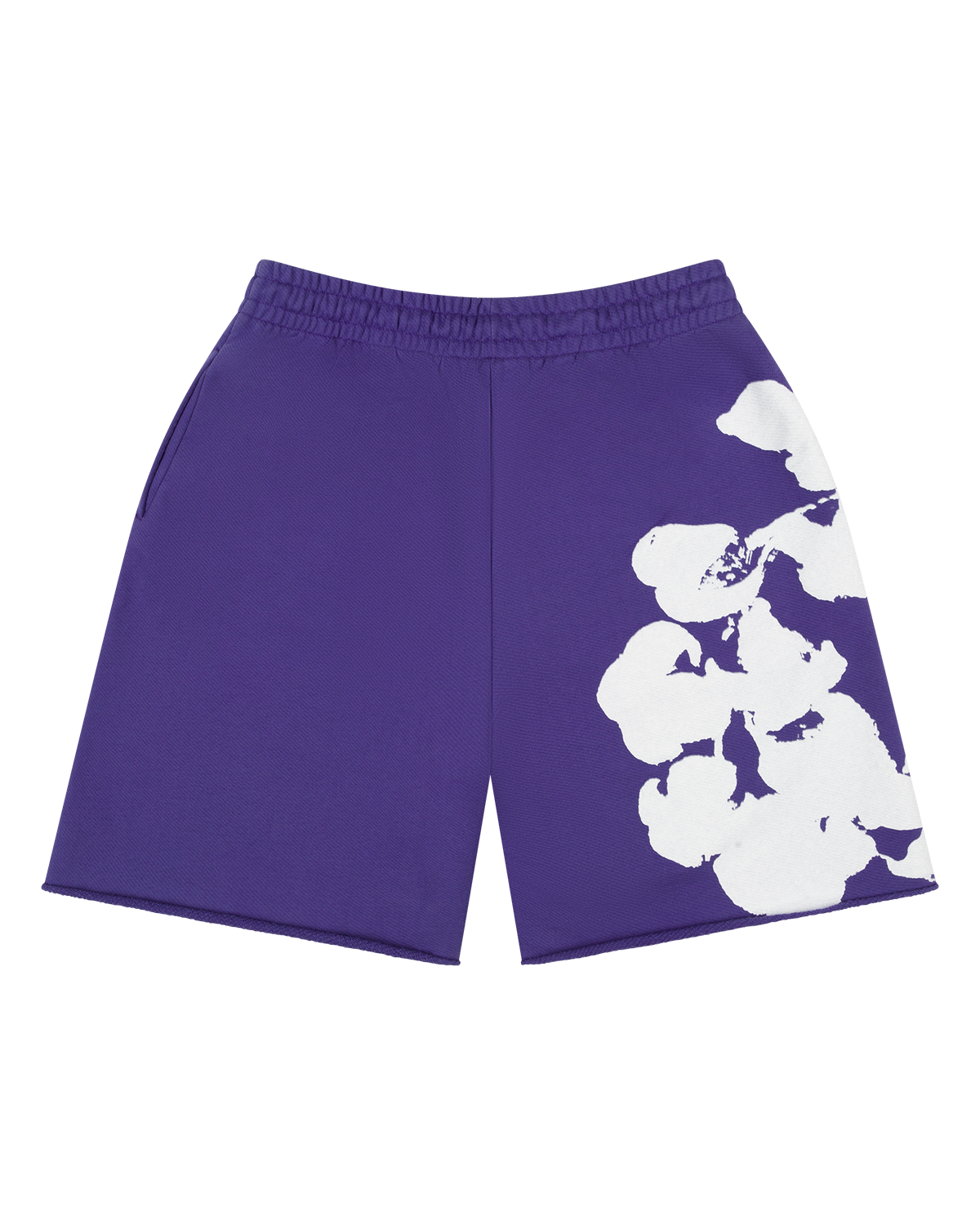 Biggie Cotton Wreath Sweat Shorts Purple