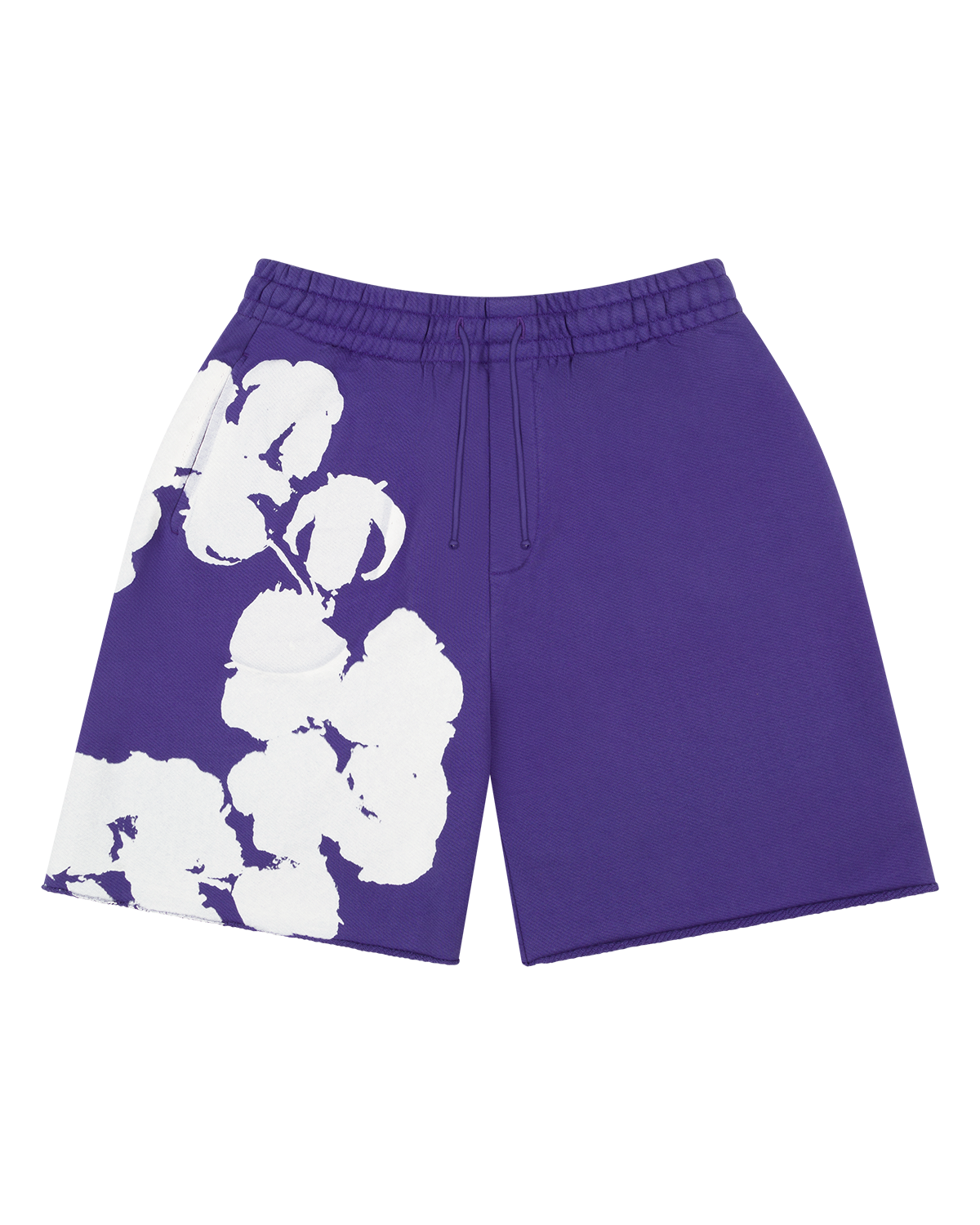 Biggie Cotton Wreath Sweat Shorts Purple