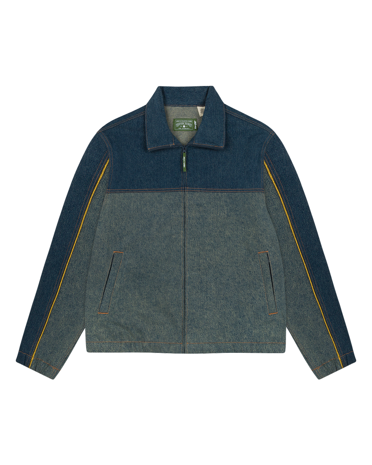 Cotton Fleur De-Lis Denim Track Jacket