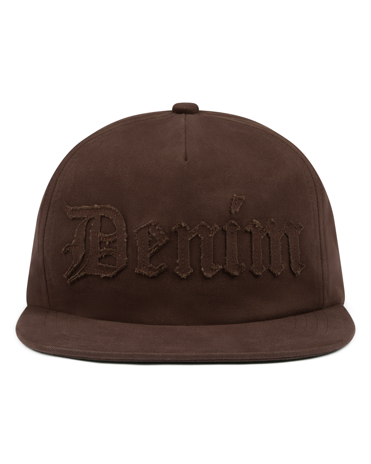 Denim Cut Out Cap Brown