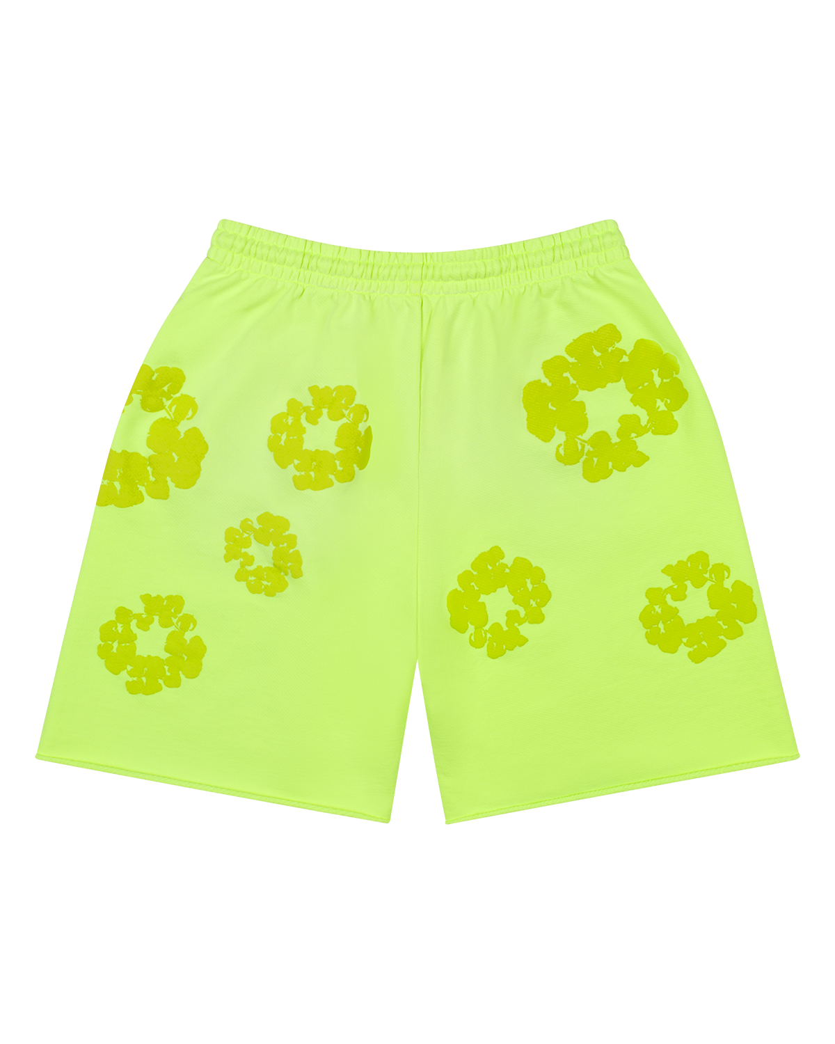 Mono Cotton Wreath Sweat Shorts Neon Green