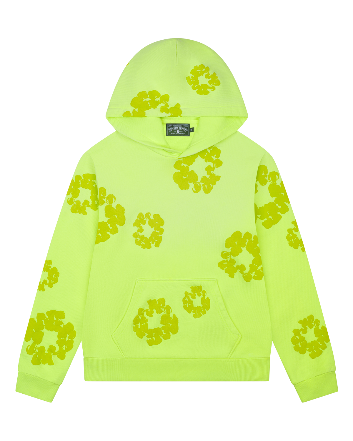 Mono Cotton Wreath Hoodie Neon Green