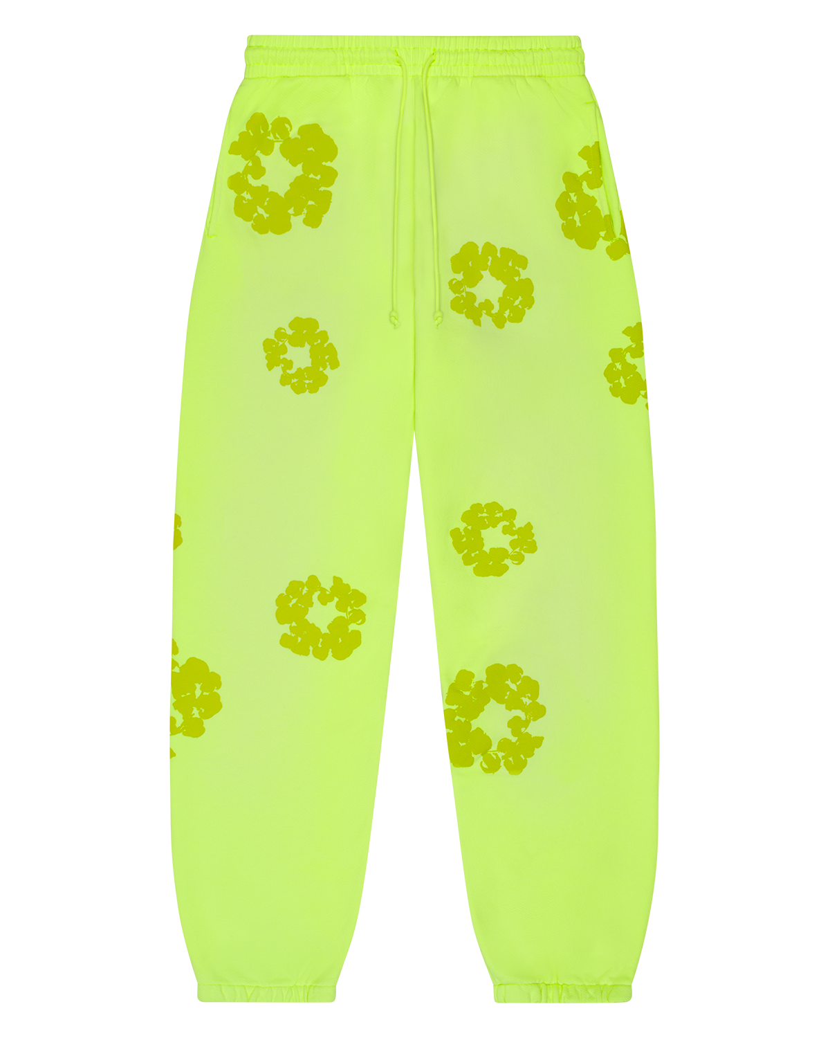 Mono Cotton Wreath Sweatpants Neon Green