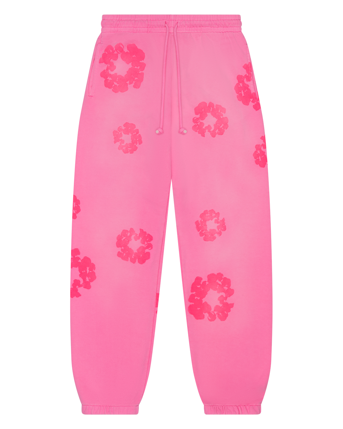 Mono Cotton Wreath Sweatpants Pink