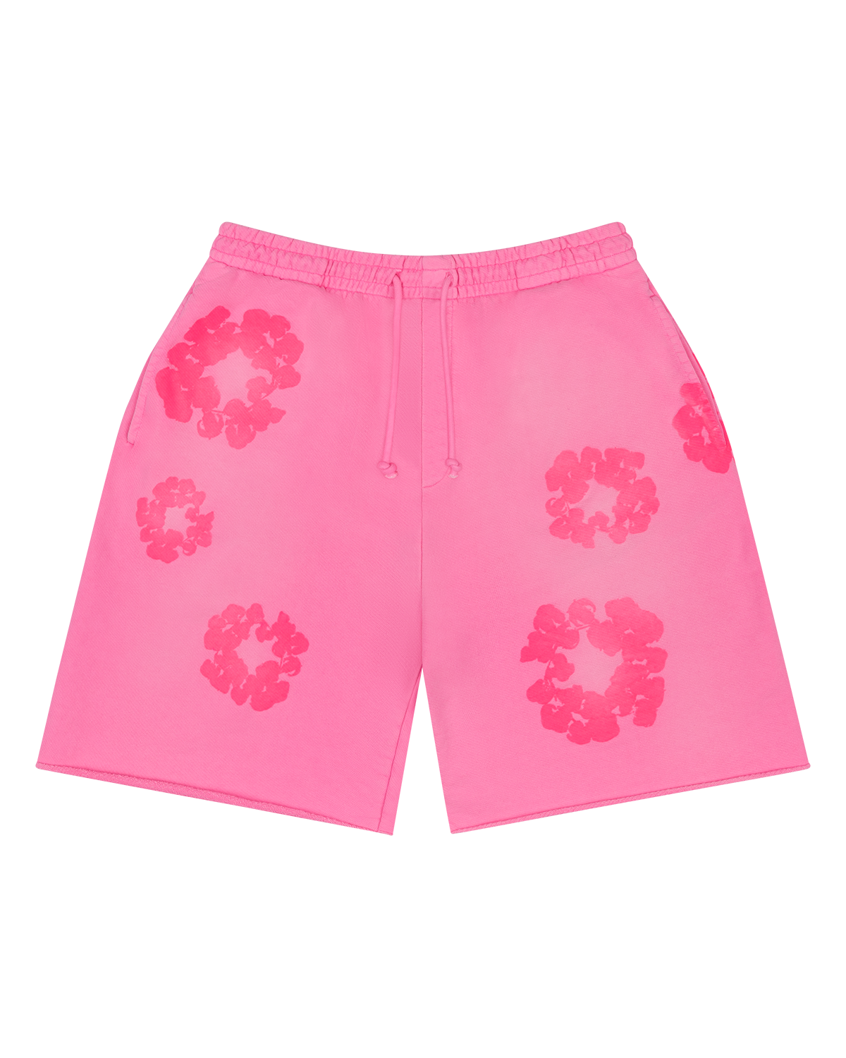Mono Cotton Wreath Sweat Shorts Pink