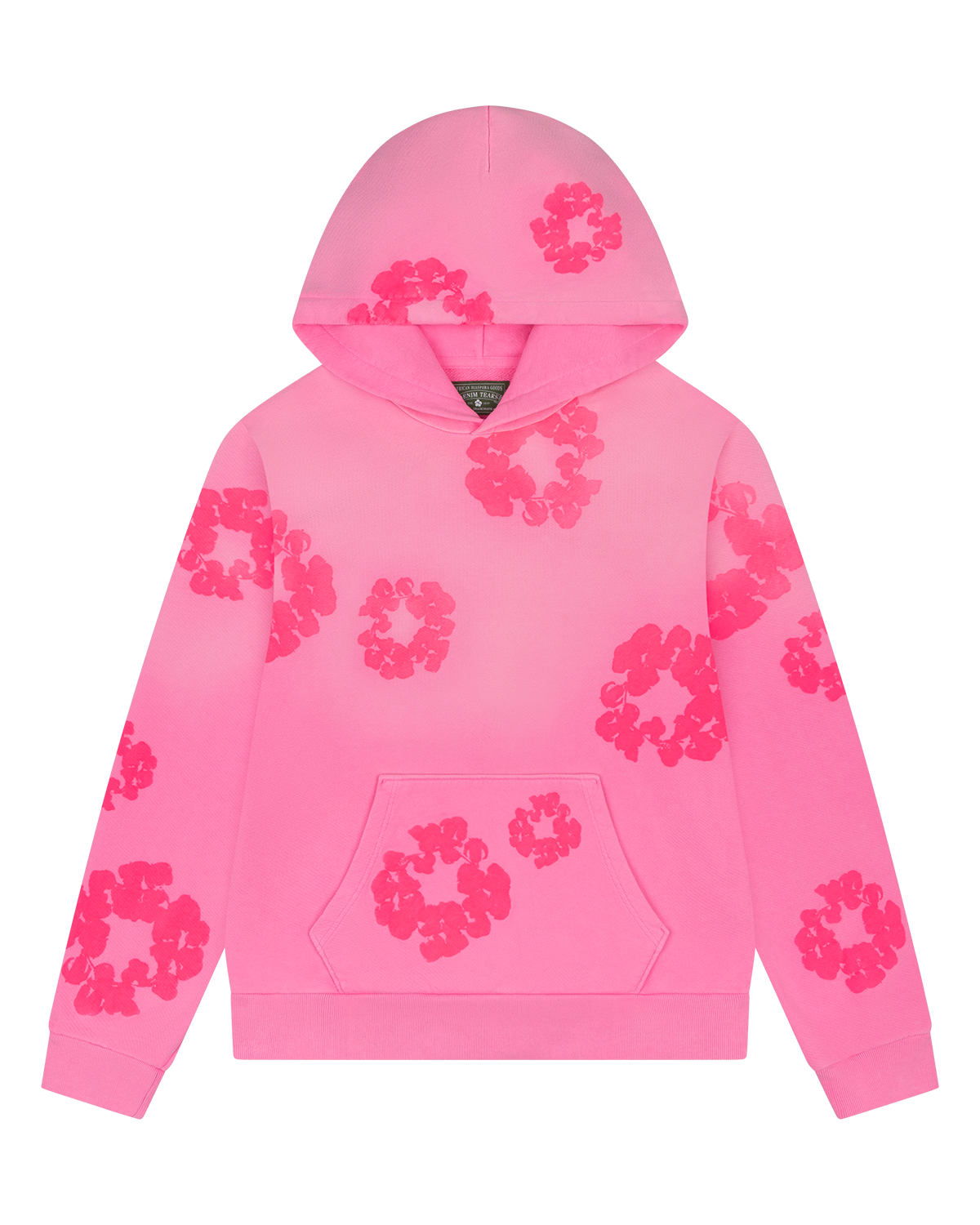 Mono Cotton Wreath Hoodie Pink