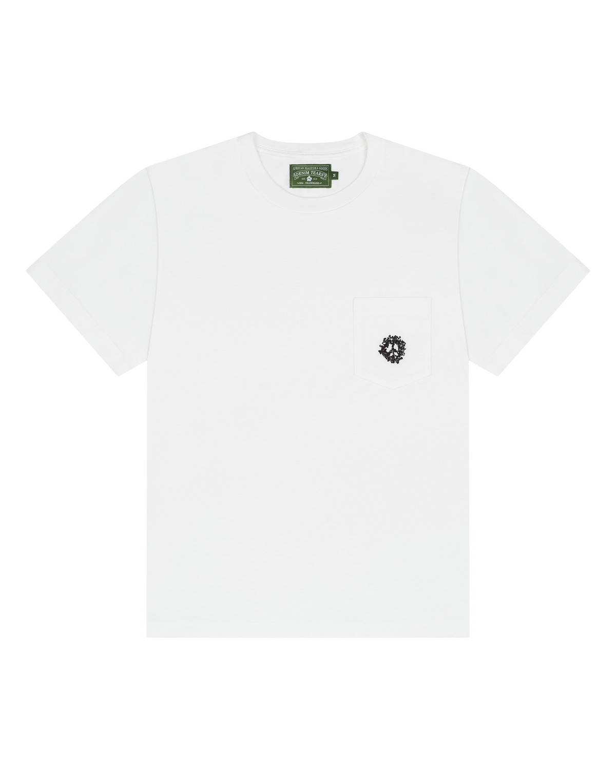Peace Wreath Pocket Tee White