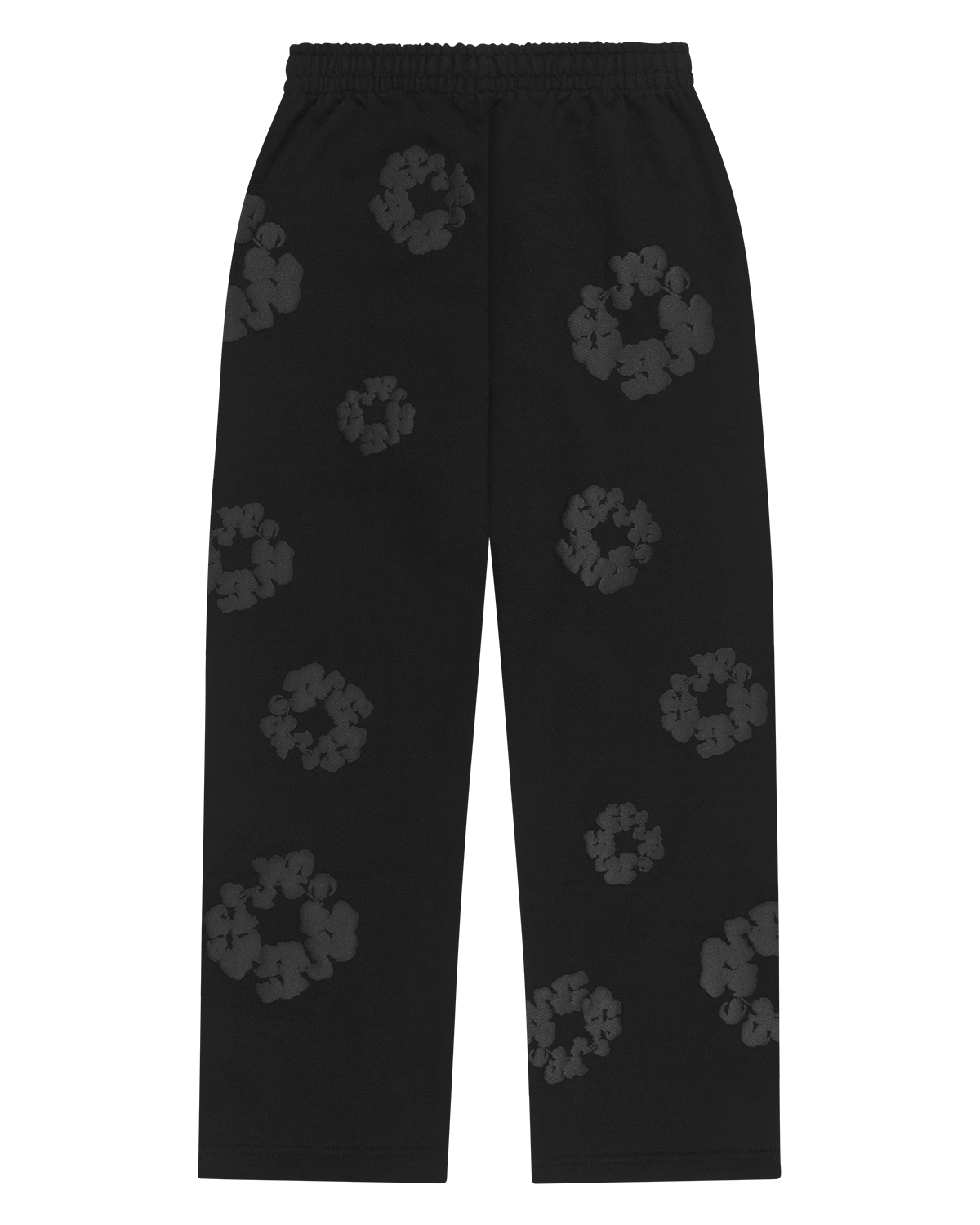 Mono Cotton Wreath Baggy Sweatpants Black