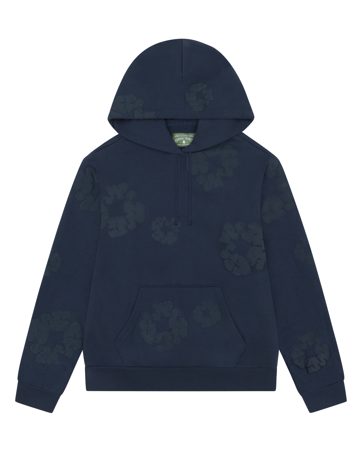 Mono Cotton Wreath Hoodie Navy