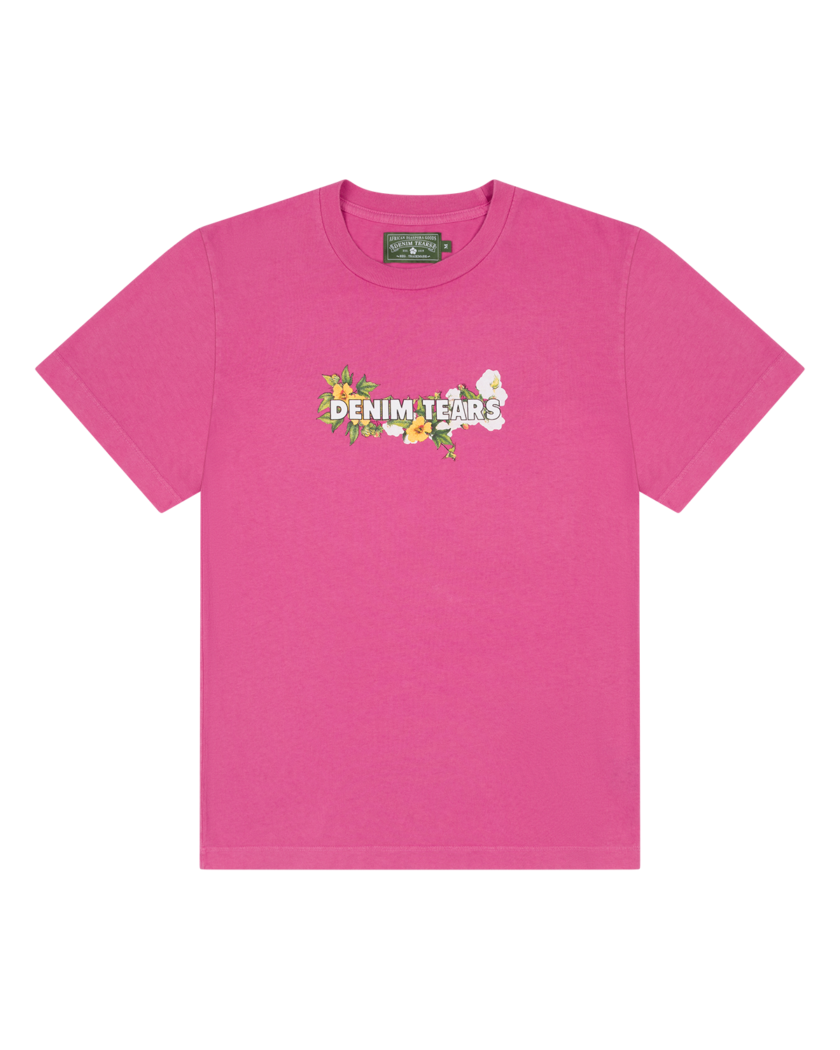 Cotton Floral Logo Tee Pink