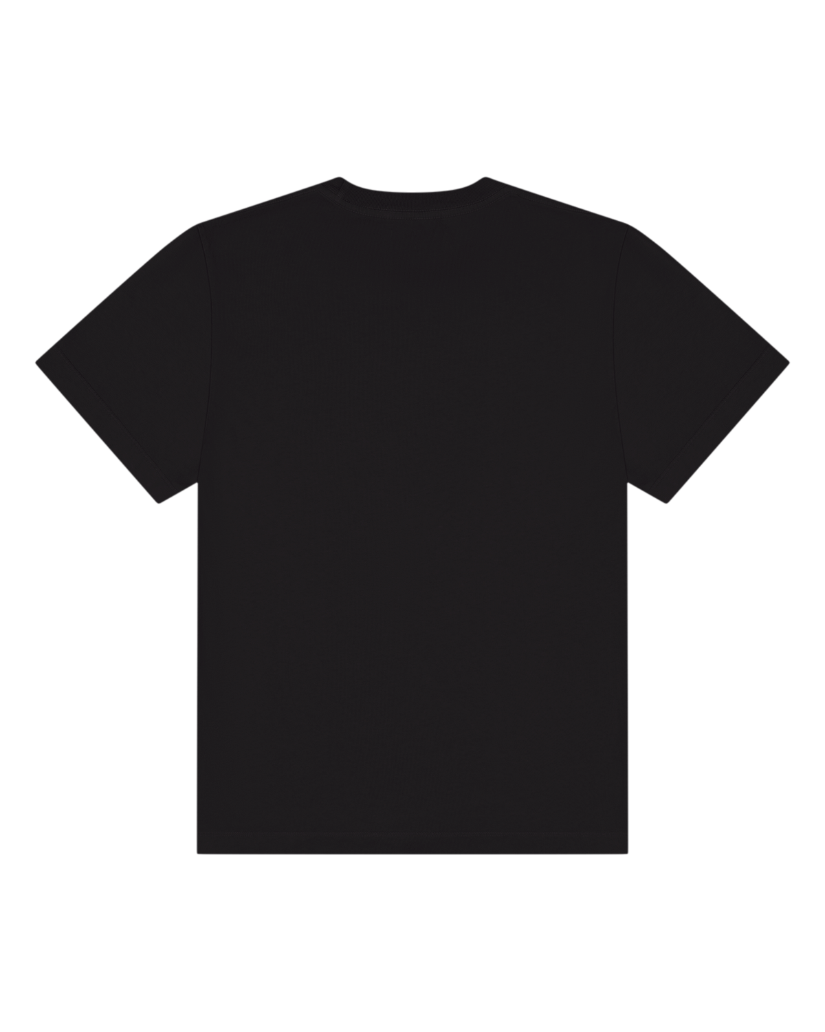 Cotton Floral Logo Tee Black