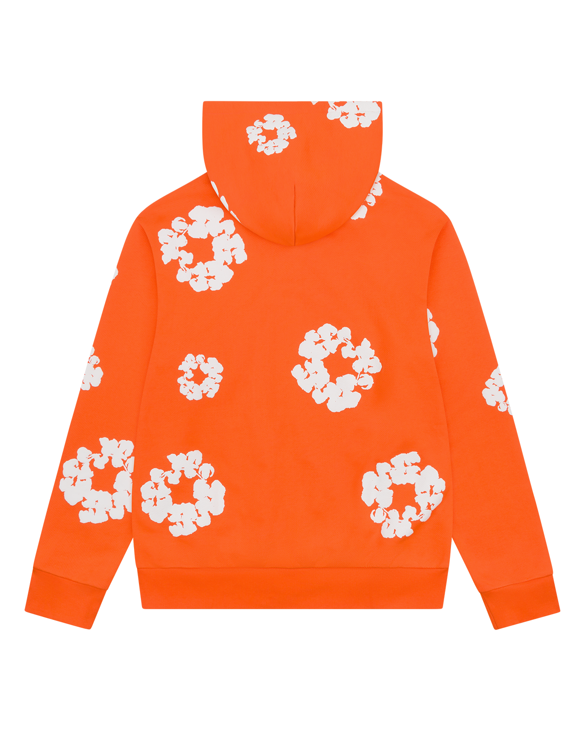 Cotton Wreath Zip Hoodie Orange