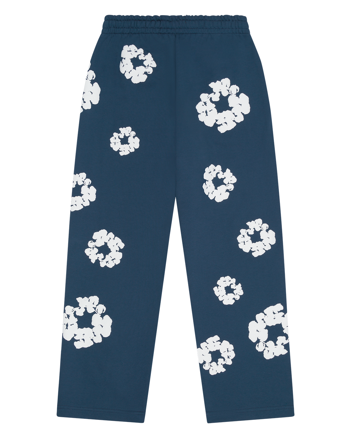 Cotton Wreath Baggy Sweatpants Navy
