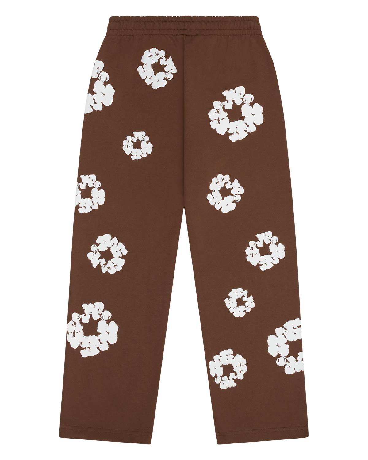 Cotton Wreath Baggy Sweatpants Brown