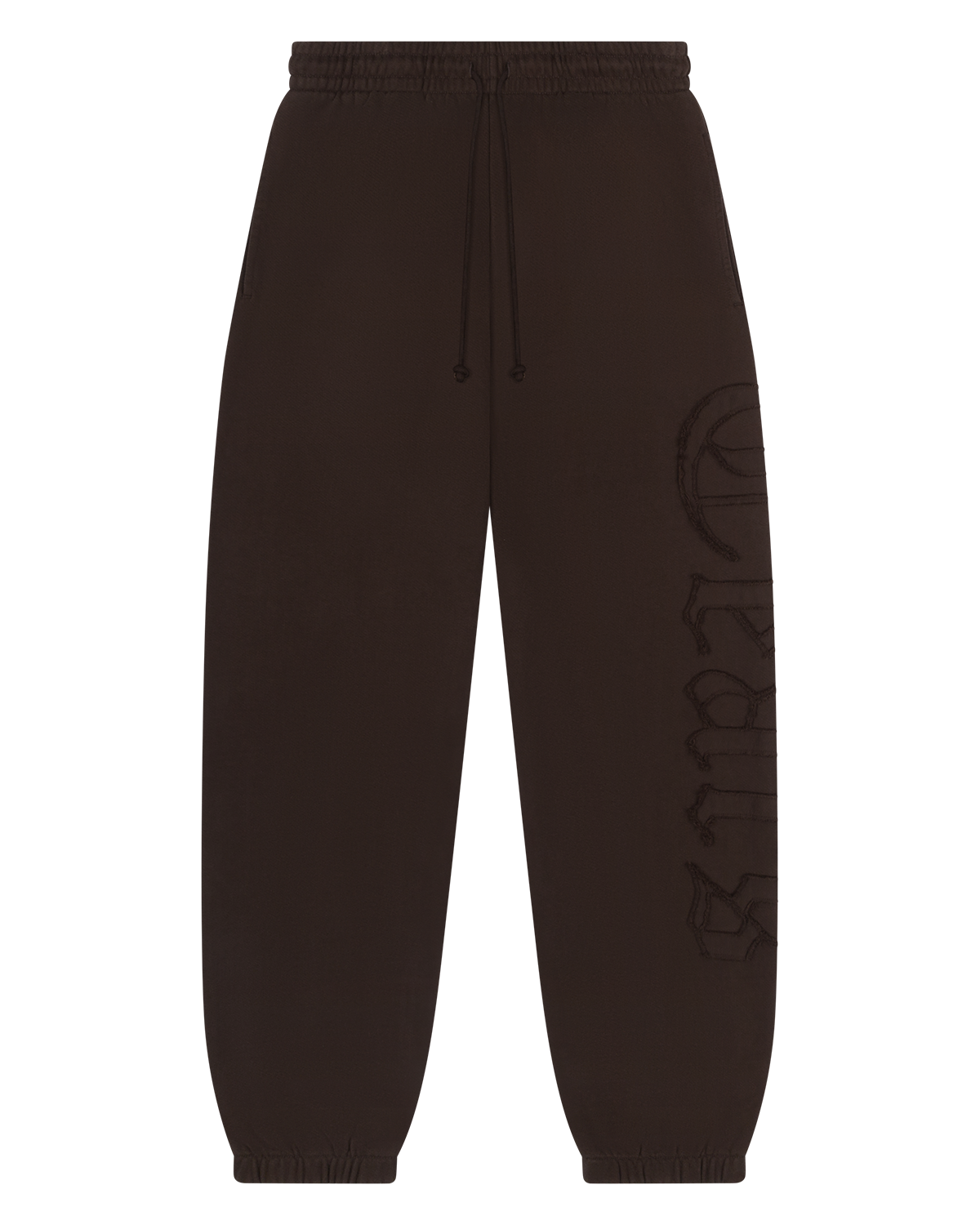 Tears Cut Out Sweatpants Brown