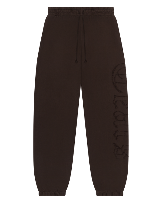 Tears Cut Out Sweatpants Brown