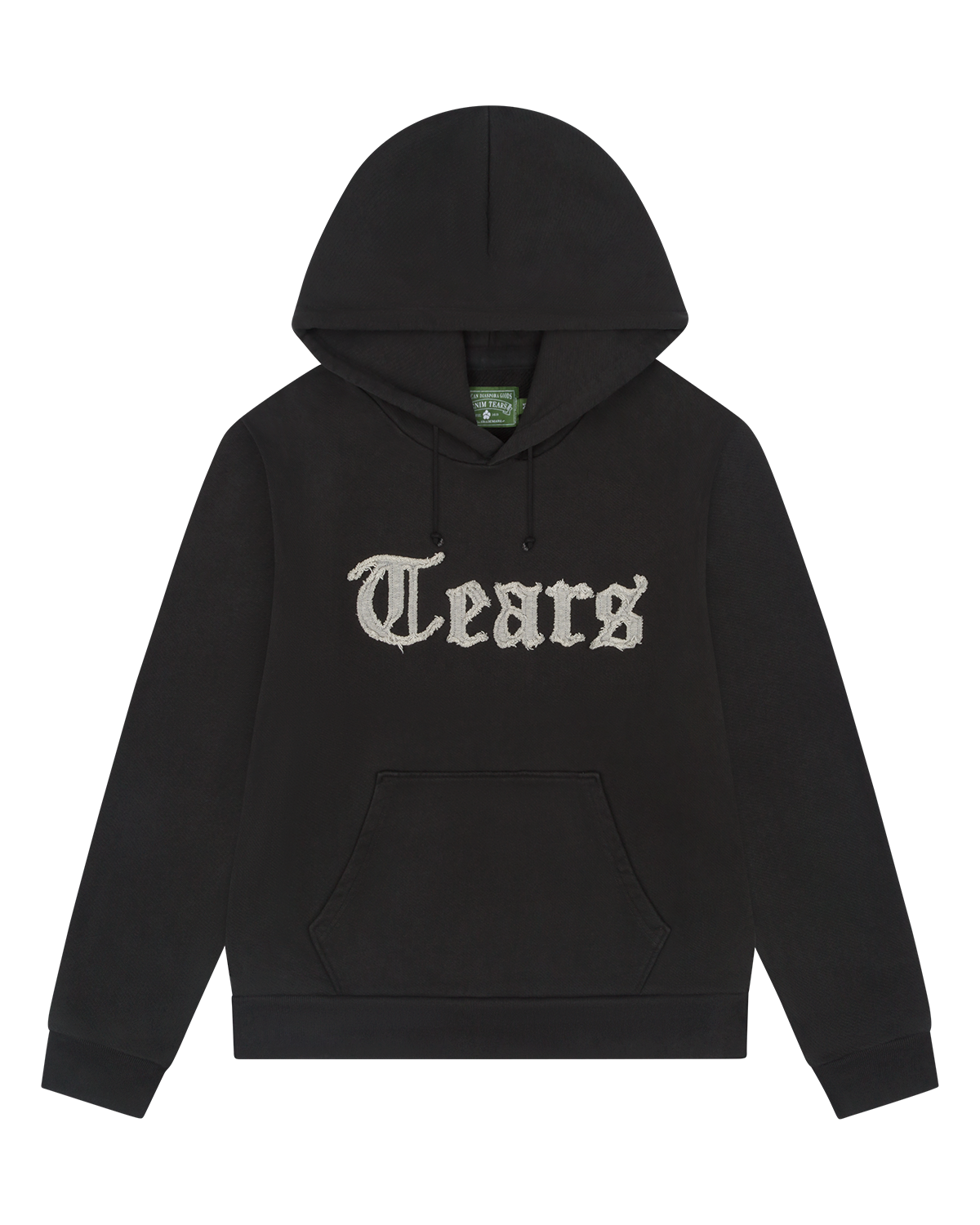 Tears Cut Out Hoodie Charcoal