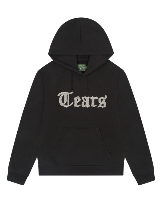 Tears Cut Out Hoodie Charcoal