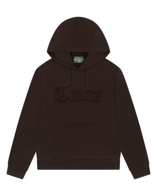 Tears Cut Out Hoodie Brown