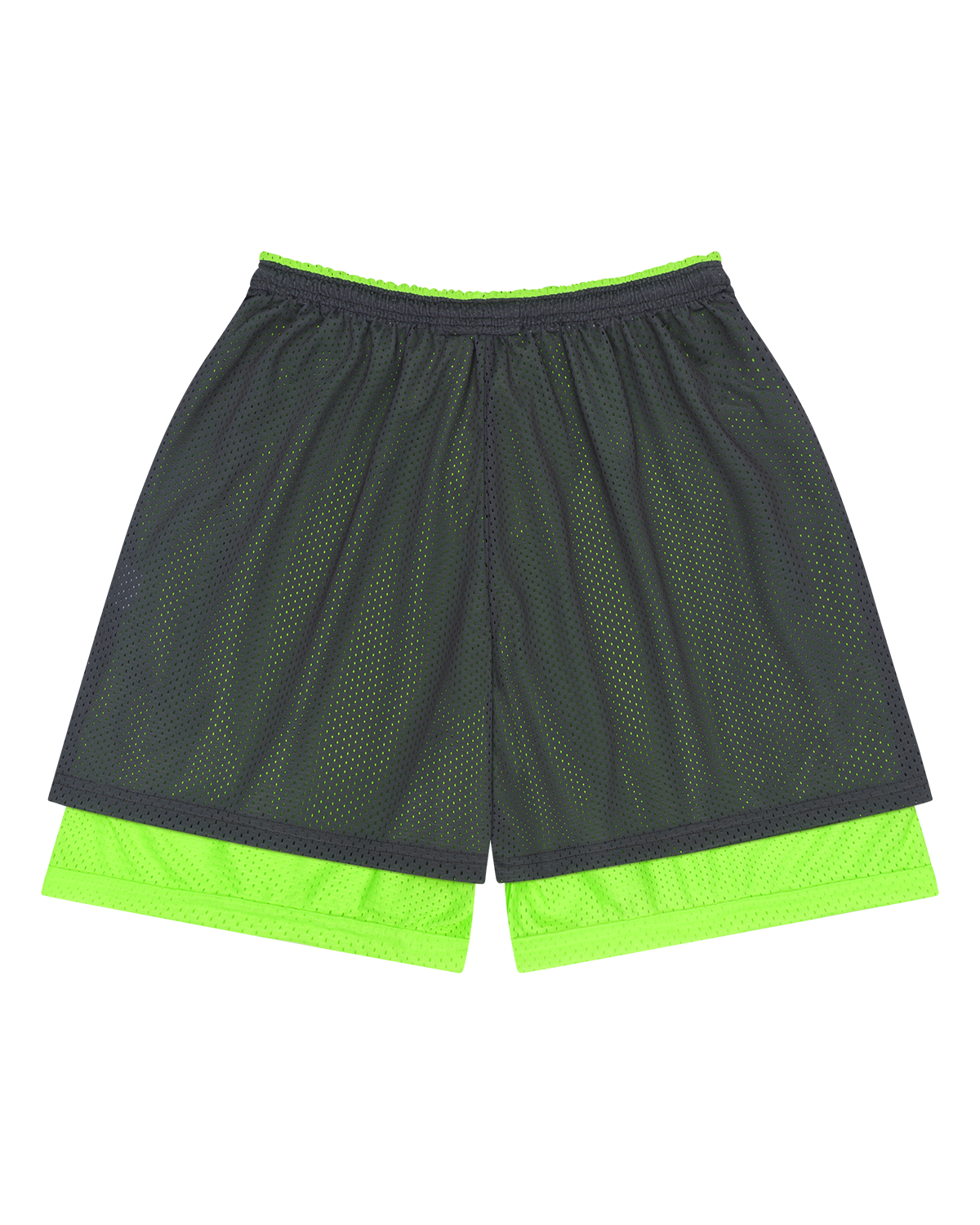 ADG Double Layer Mesh Shorts Grey/Lime