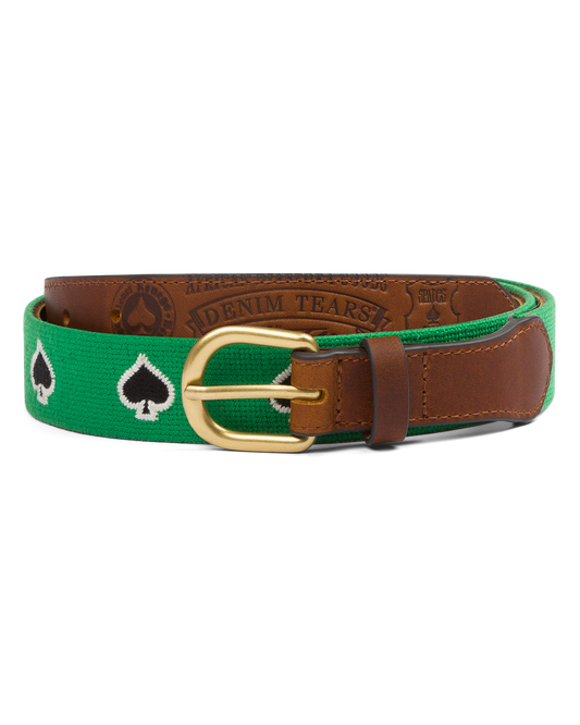 Spade Needlepoint Belt