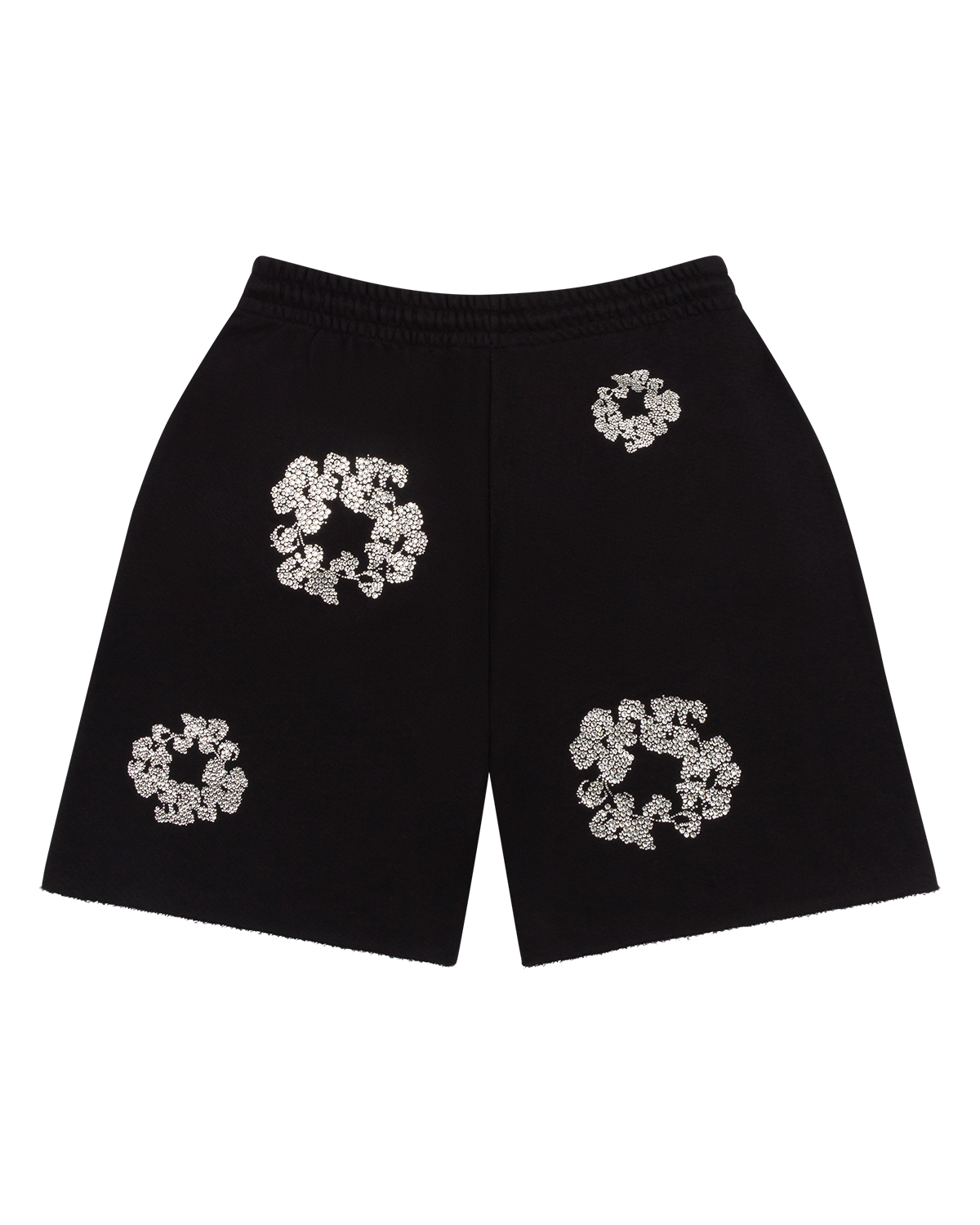 Cashmere Swarovski Cotton Wreath Shorts Black