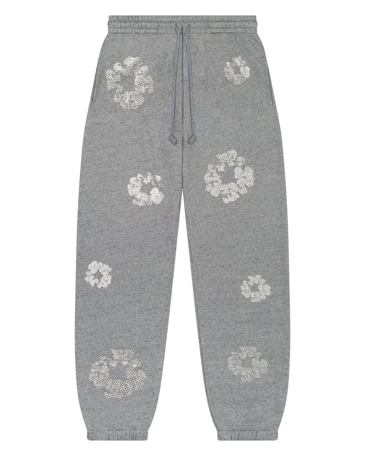 Cashmere Swarovski Cotton Wreath Sweatpants Grey