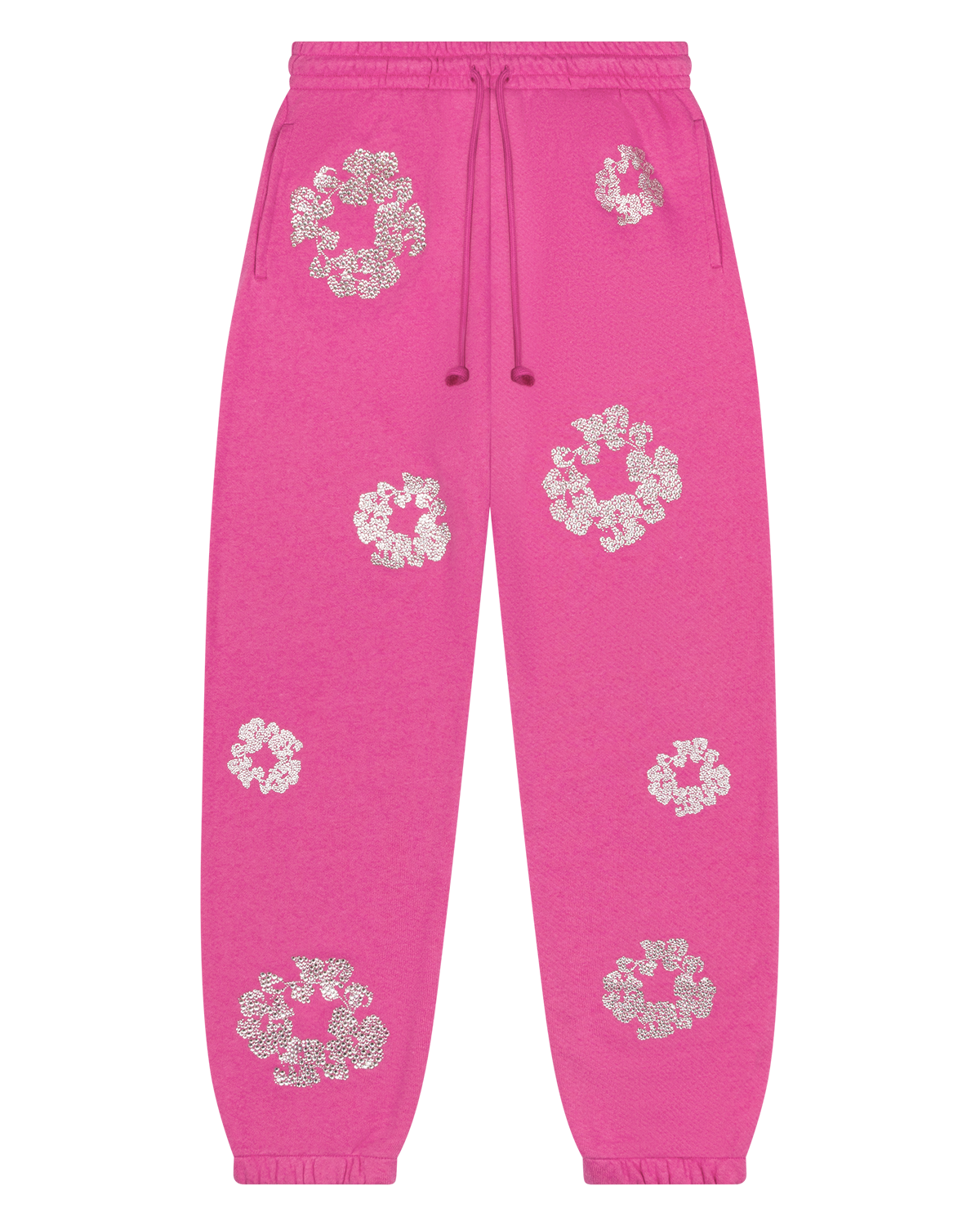 Cashmere Swarovski Cotton Wreath Sweatpants Pink