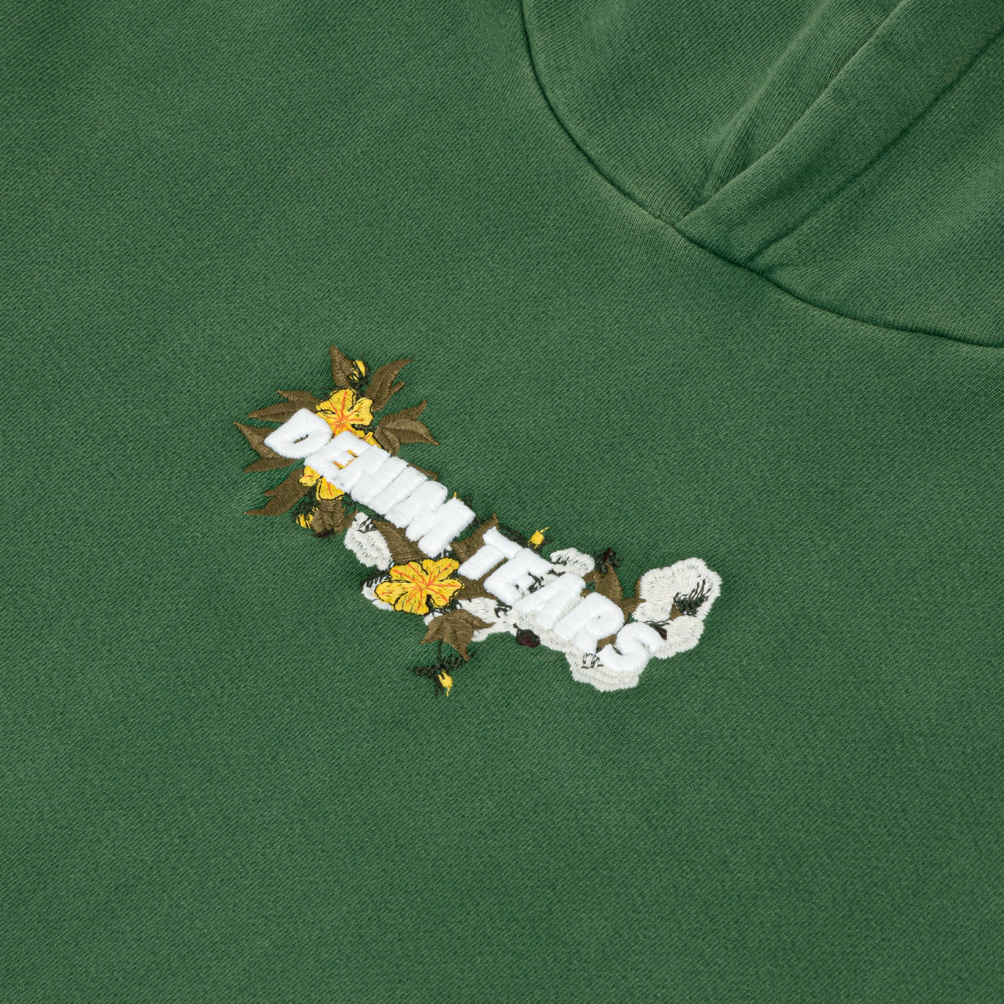 Embroidered Logo Hoodie Green