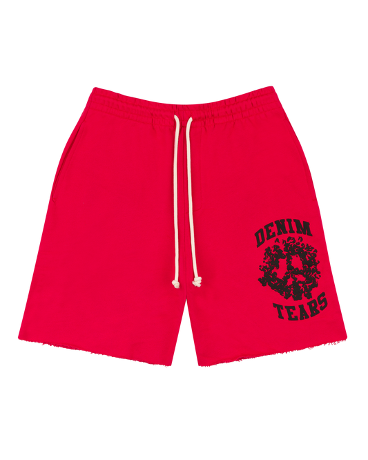 Denim University Sweat Shorts Red