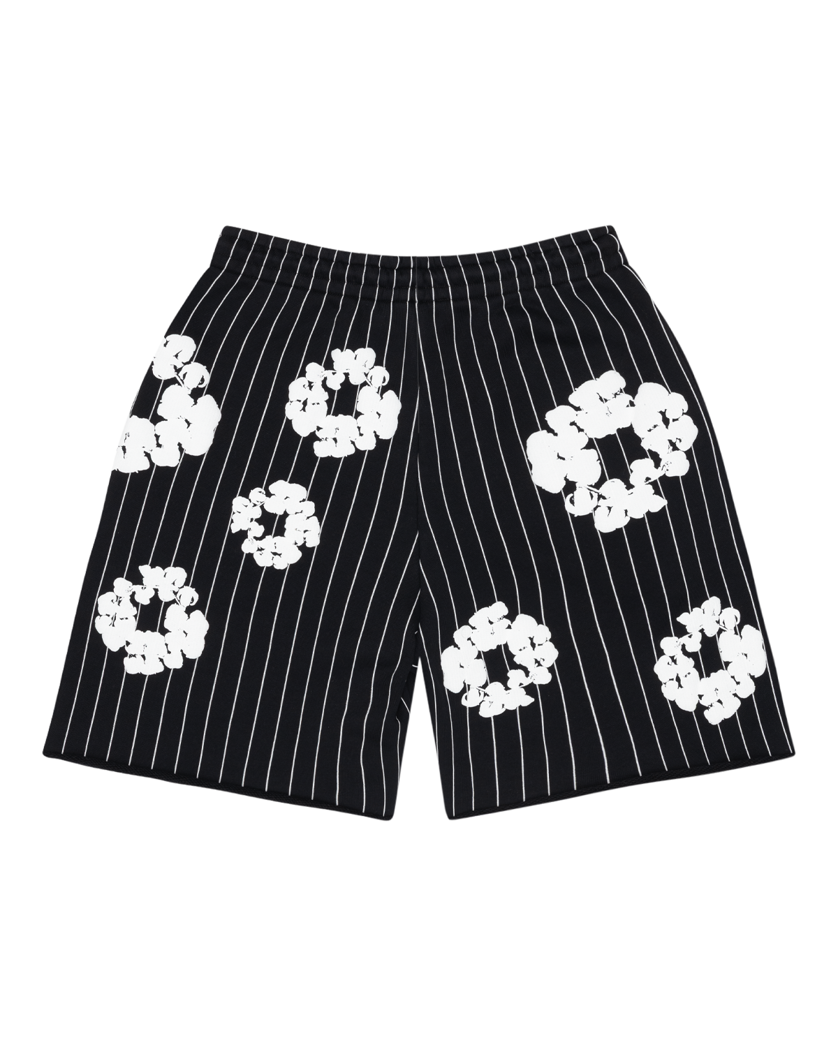 Pinstripe Wreath Sweatshorts Black