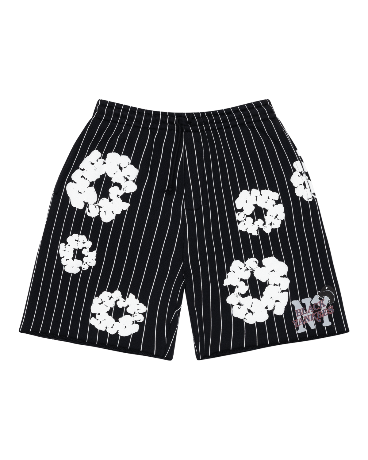 Pinstripe Wreath Sweatshorts Black