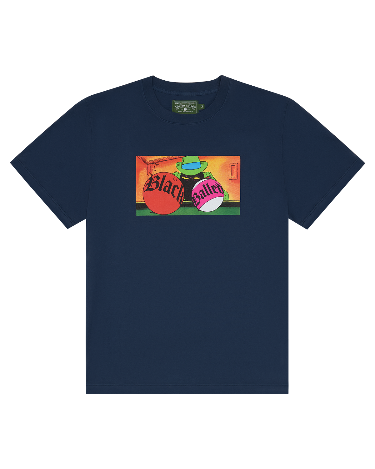 Black Balled Tee Navy