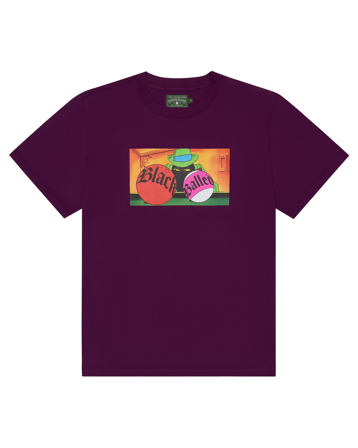 Black Balled Tee Burgundy