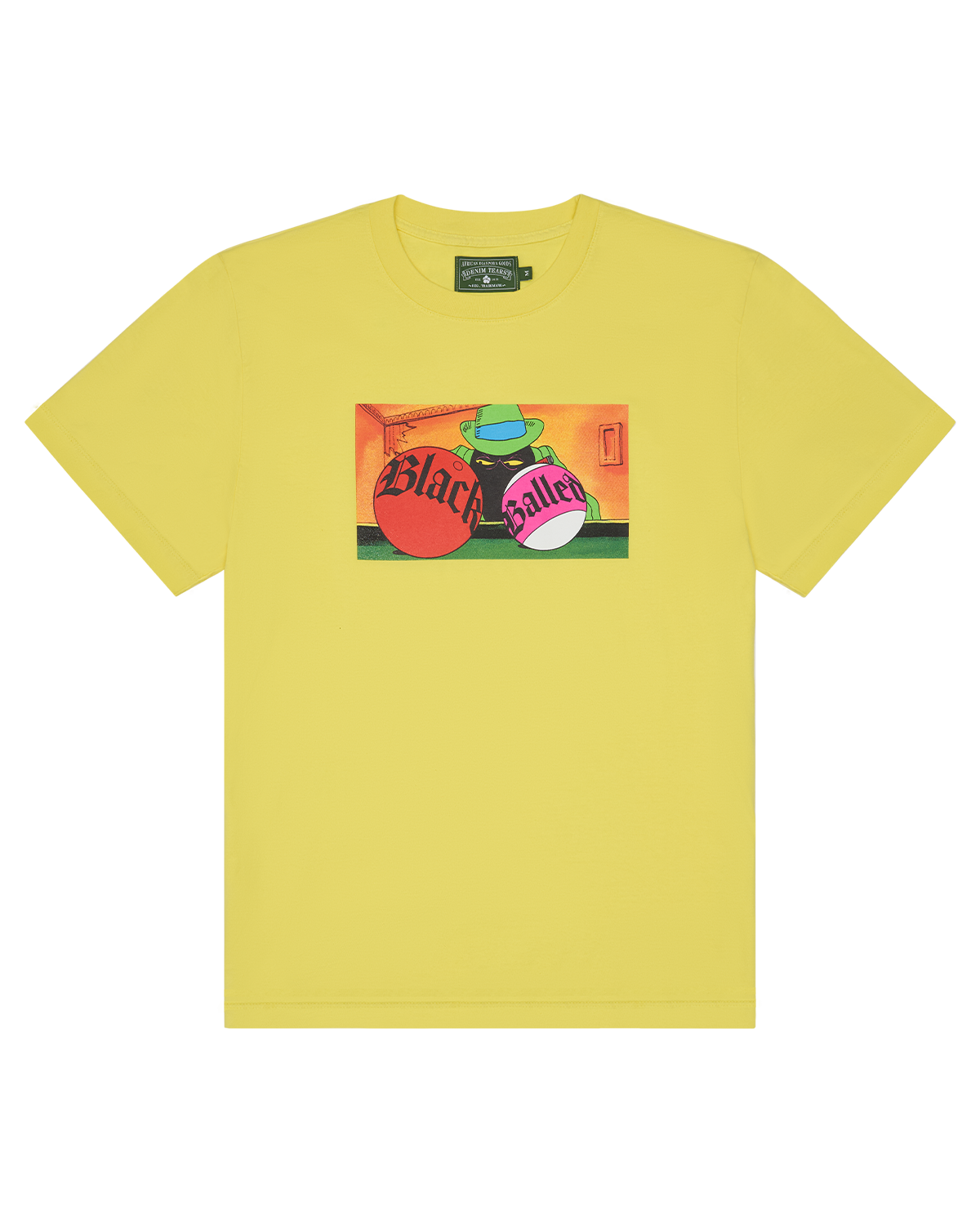 Black Balled Tee Yellow
