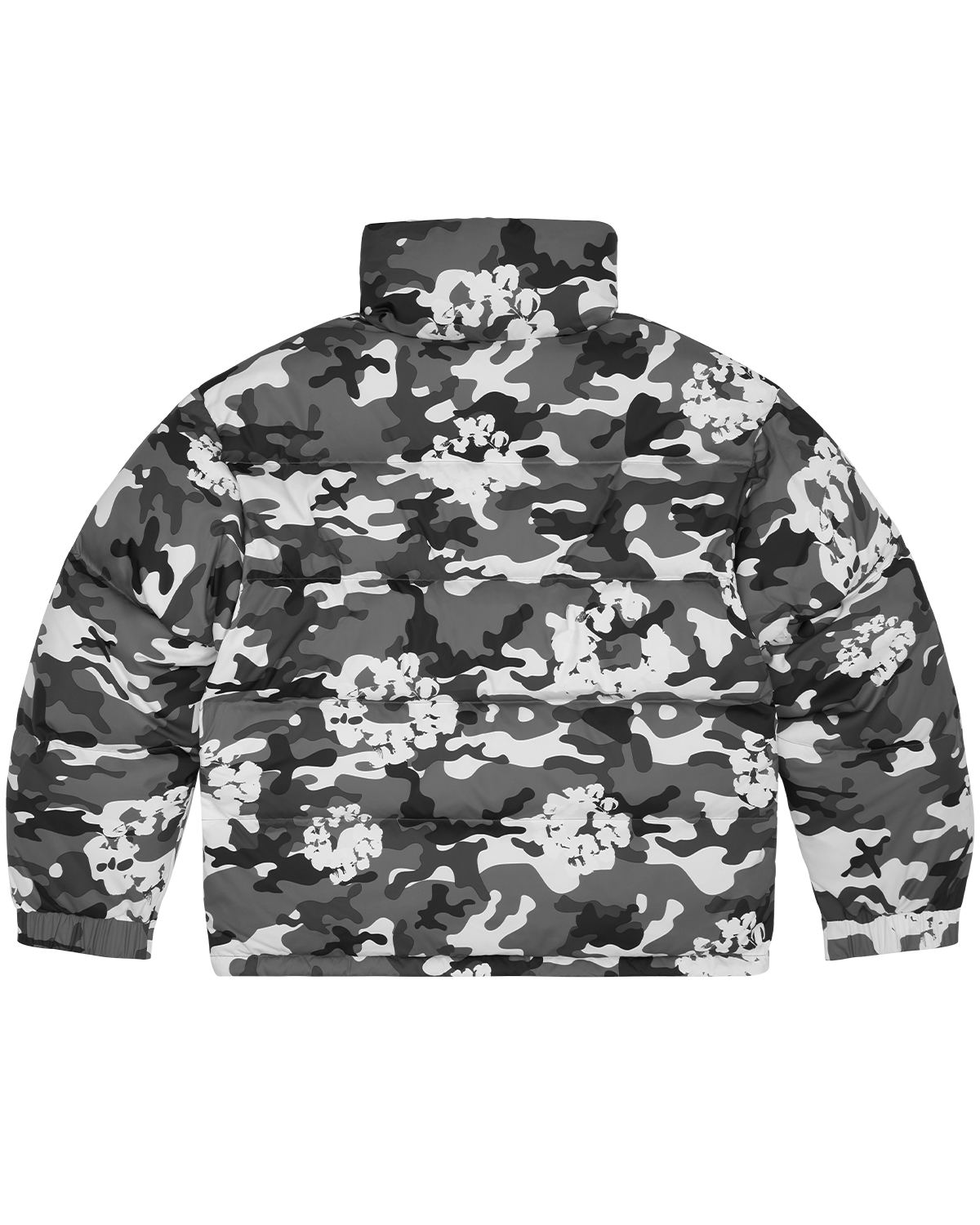 Cotton Wreath Puffer Jacket White Camo