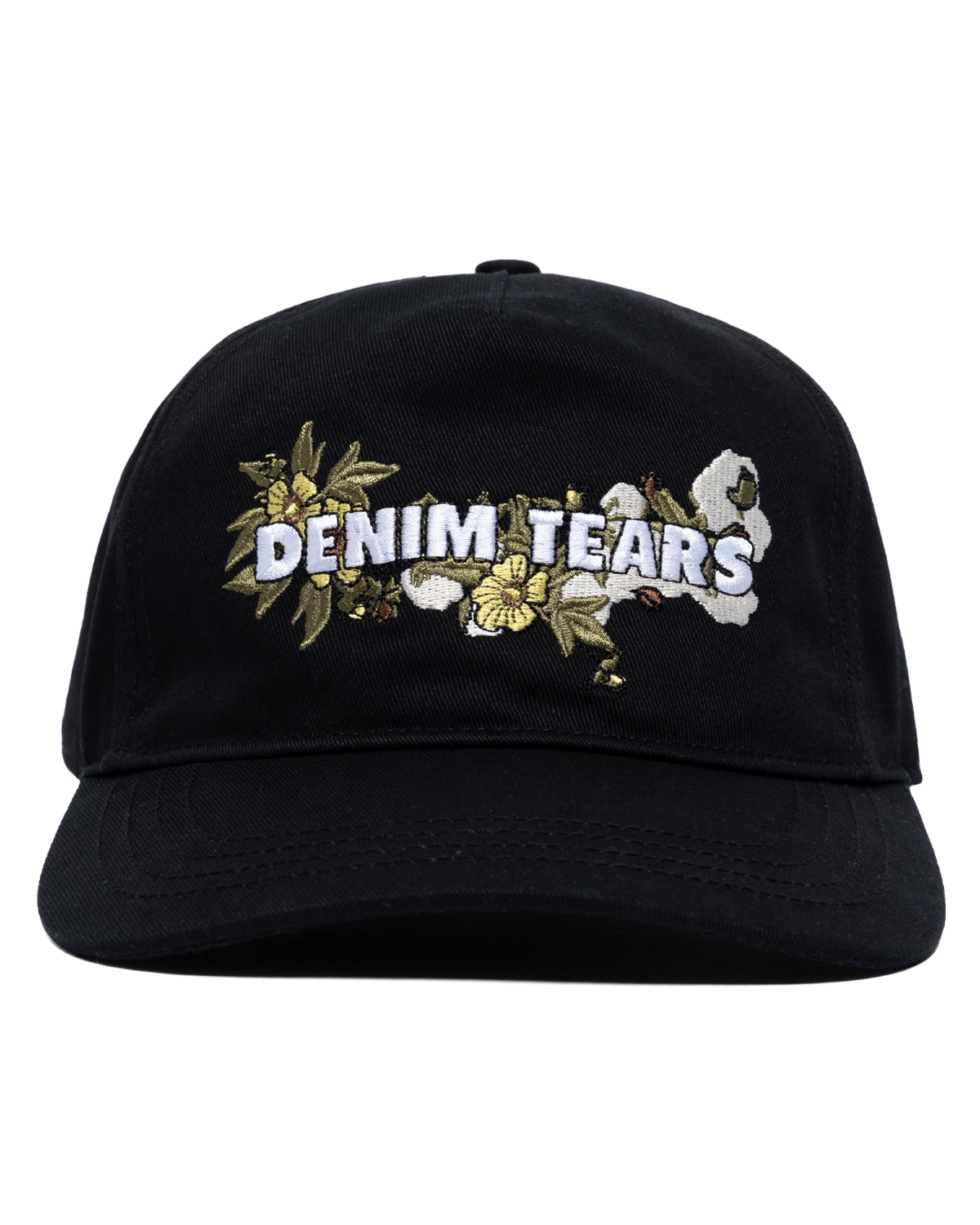 Floral Logo Trucker Hat Black