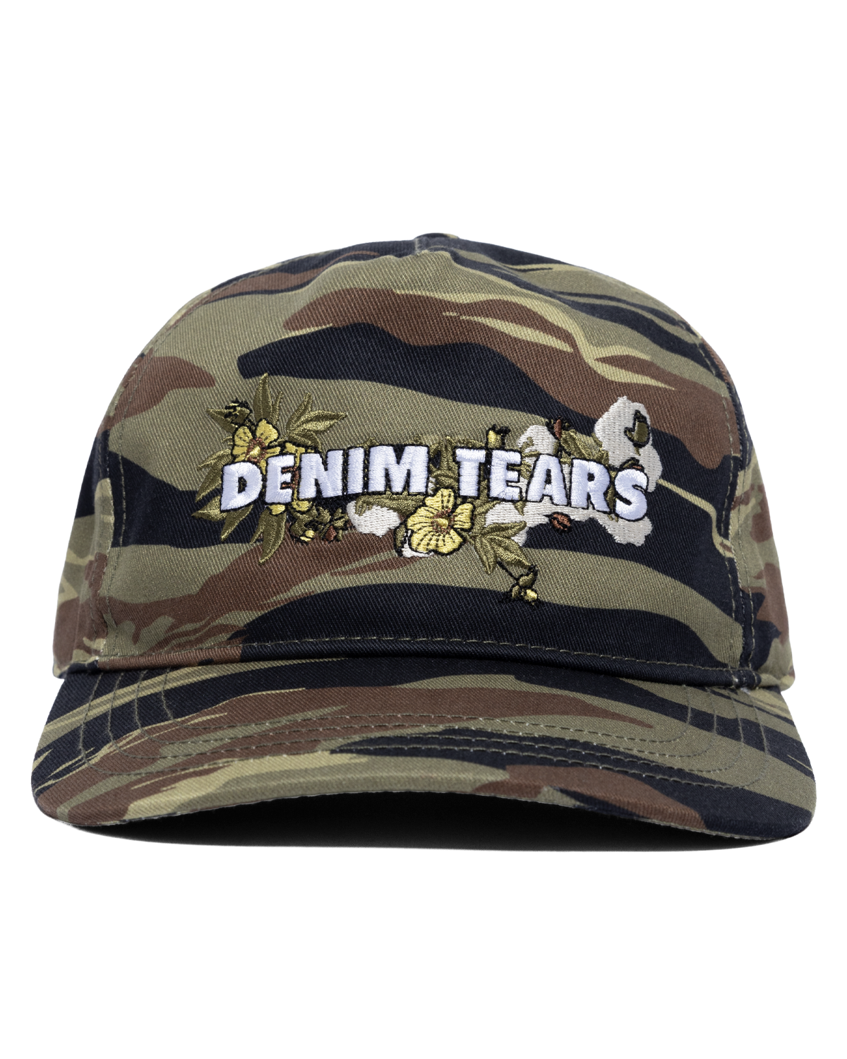 Floral Logo Trucker Hat Camo Green