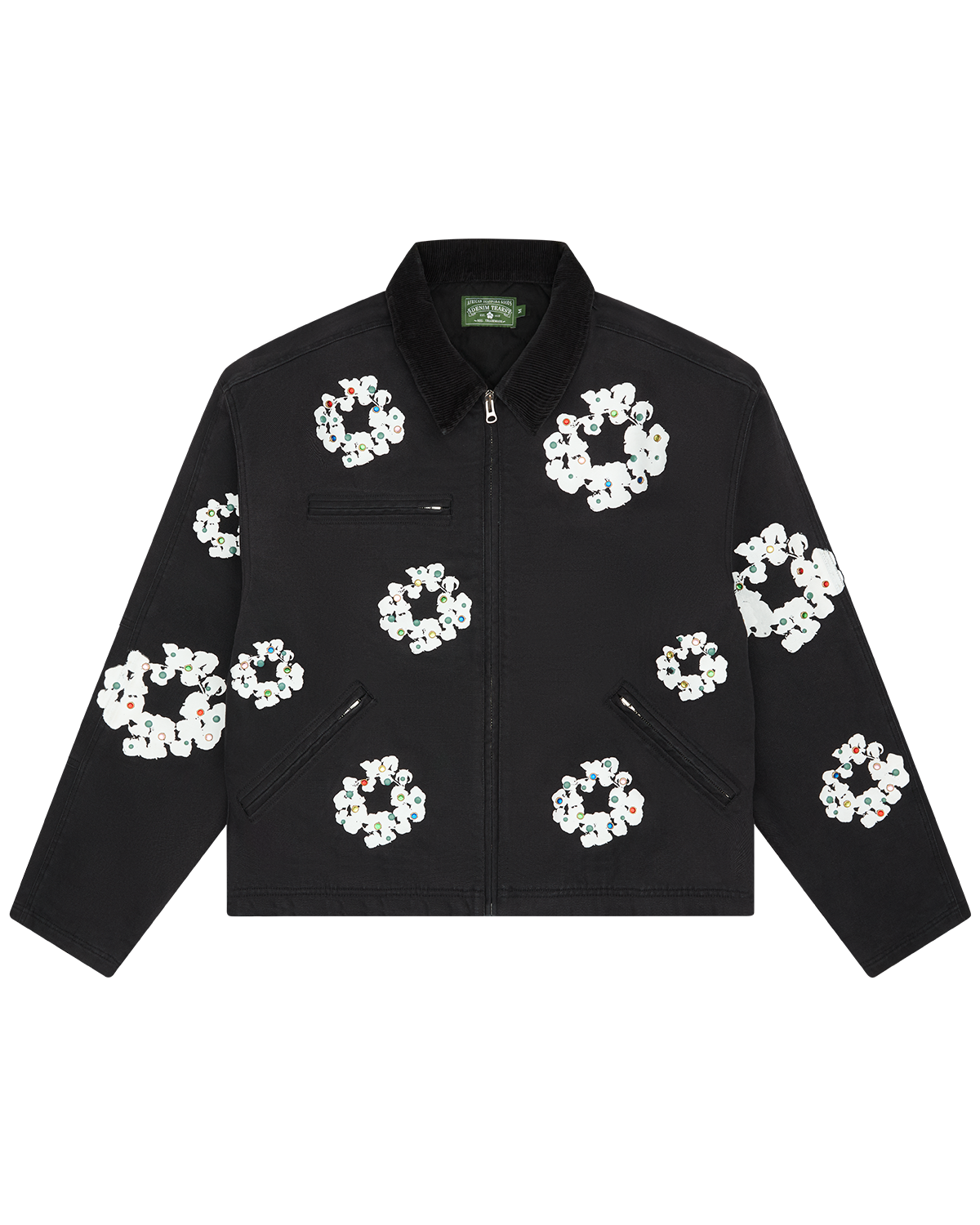 Cotton Wreath Canvas Work Jacket Black