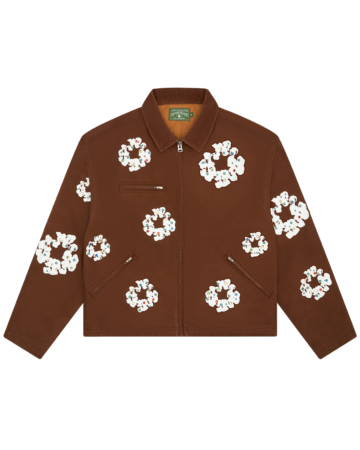 Cotton Wreath Canvas Work Jacket Brown